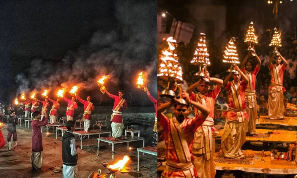 Ganga aarti at Triveni ghat in Rishikesh