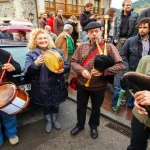 Peoples celebrating Orujo Festival In Cantabria
