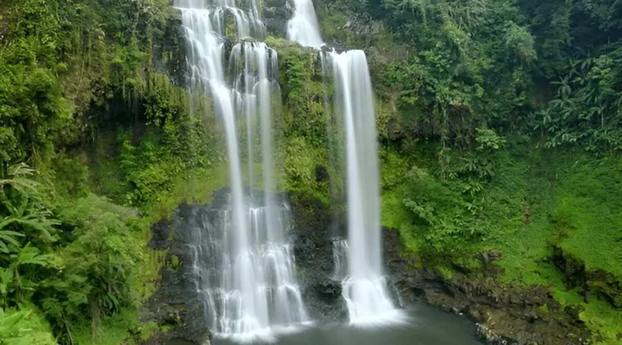 Tad Yuang attractive waterfalls in Laos