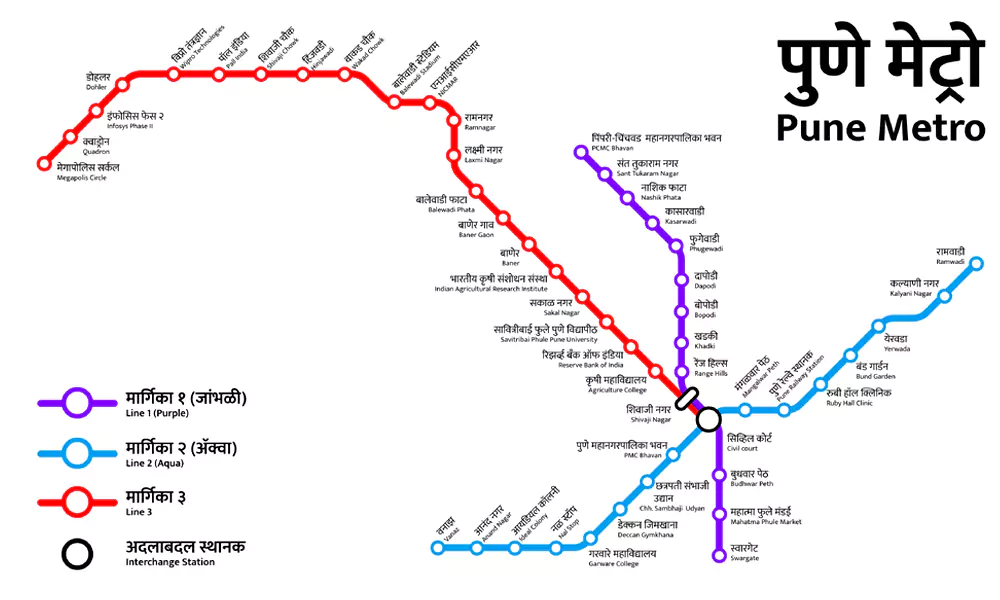 Pune Metro Route Map Fare Line Timing Stations Pune Metro Route Map Fare Line Timing Stations